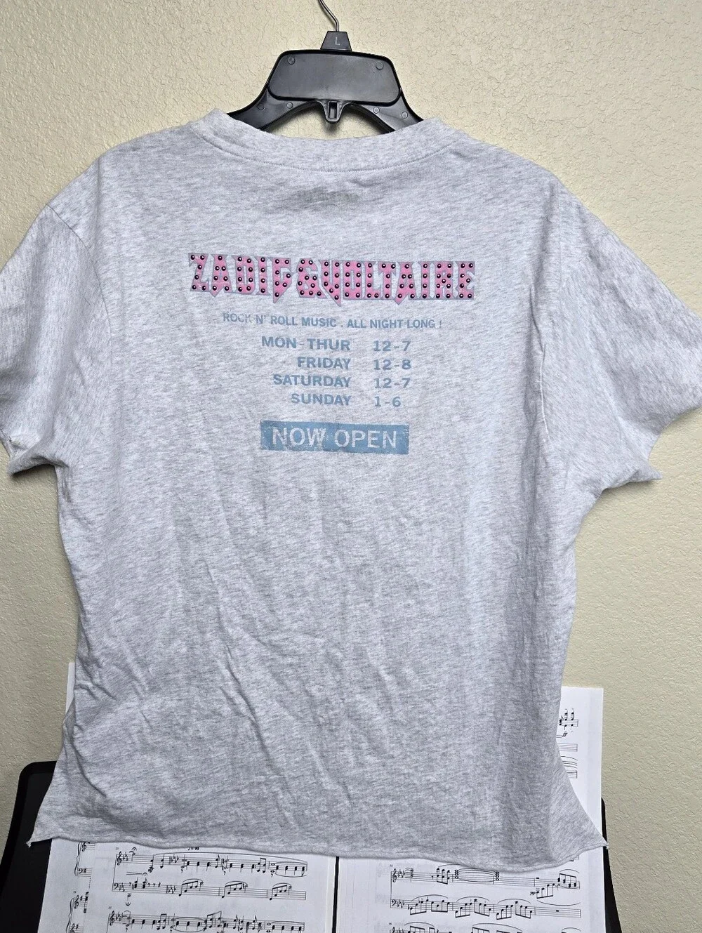 Zadig & Voltaire Tommer HC concert cheetah studded t-shirt M - Picture 6 of 11